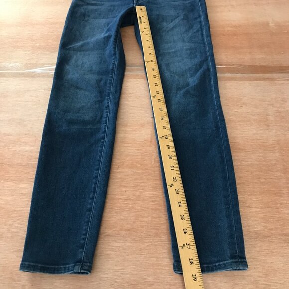 Madewell 9" Mid Rise Skinny Jeans Women 27 Blue Dark Wash Stretch Preppy - Picture 7 of 13